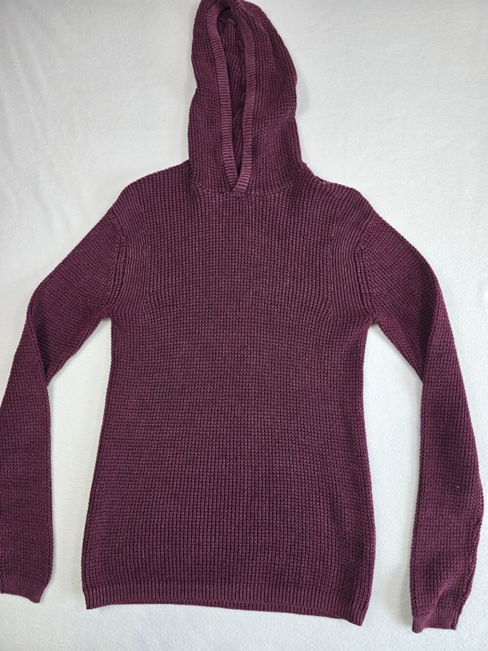 Inc International Concepts Womens XS Wine Purple Knit Pullover Hoodie Sweater